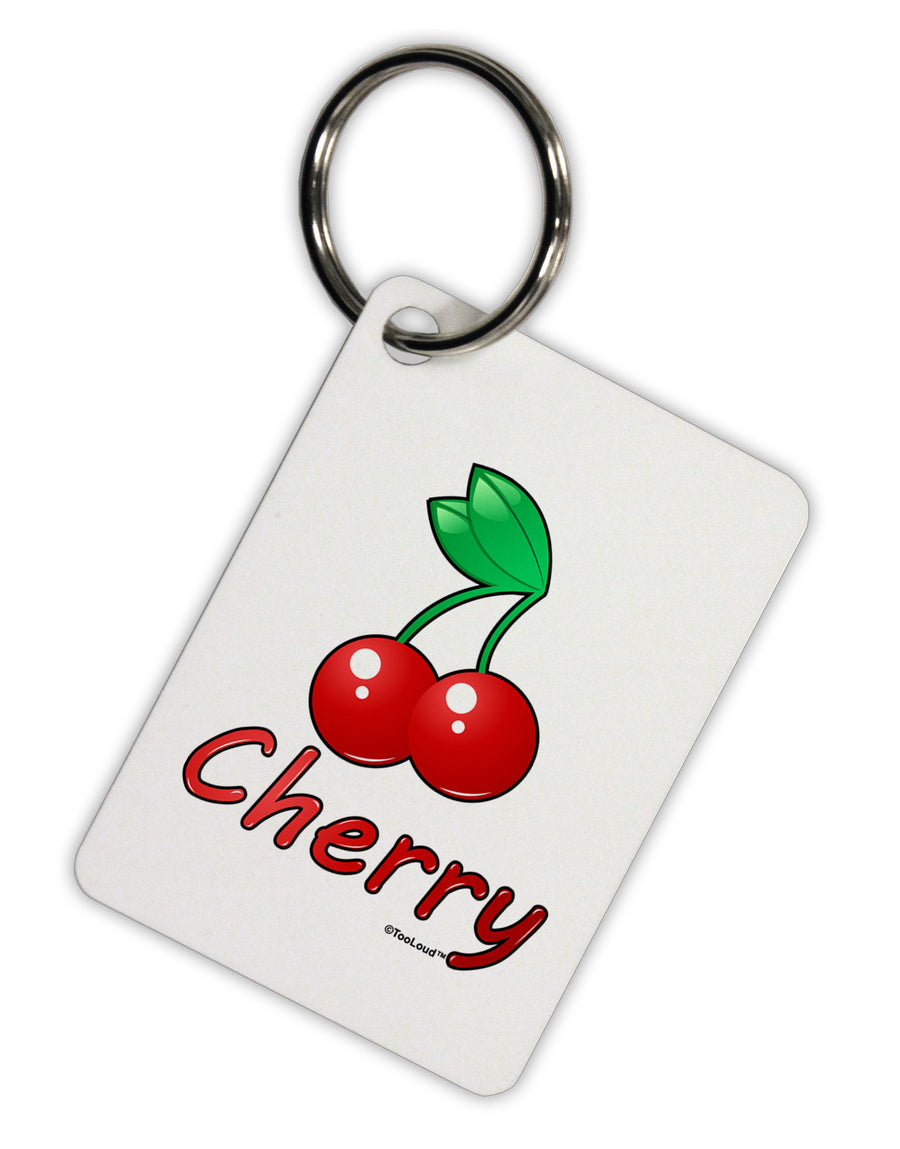 Cherry Text Aluminum Keyring Tag-Keyring-TooLoud-White-Davson Sales