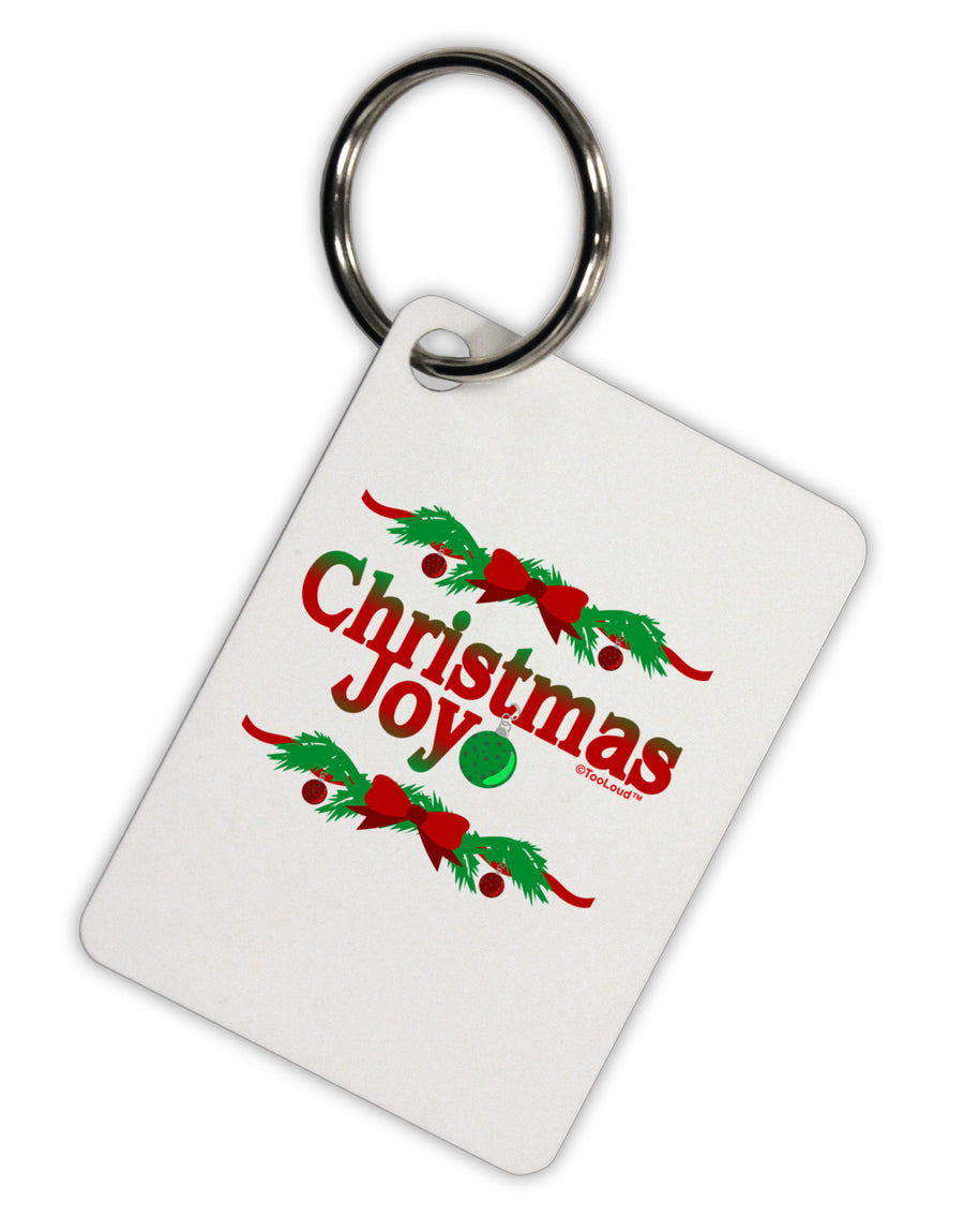 Christmas Joy Color Aluminum Keyring Tag-Keyring-TooLoud-White-Davson Sales