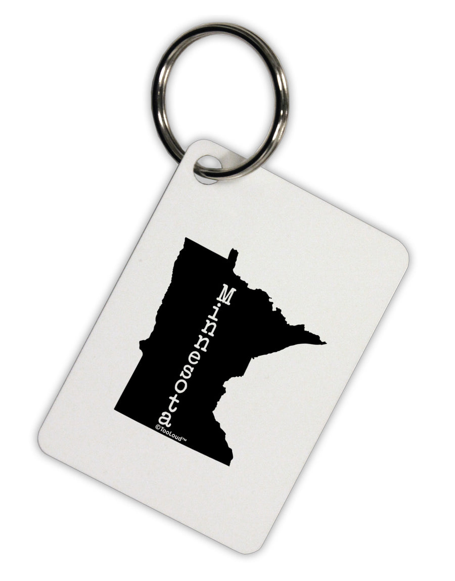 Minnesota - United States Shape Aluminum Keyring Tag-Keyring-TooLoud-White-Davson Sales