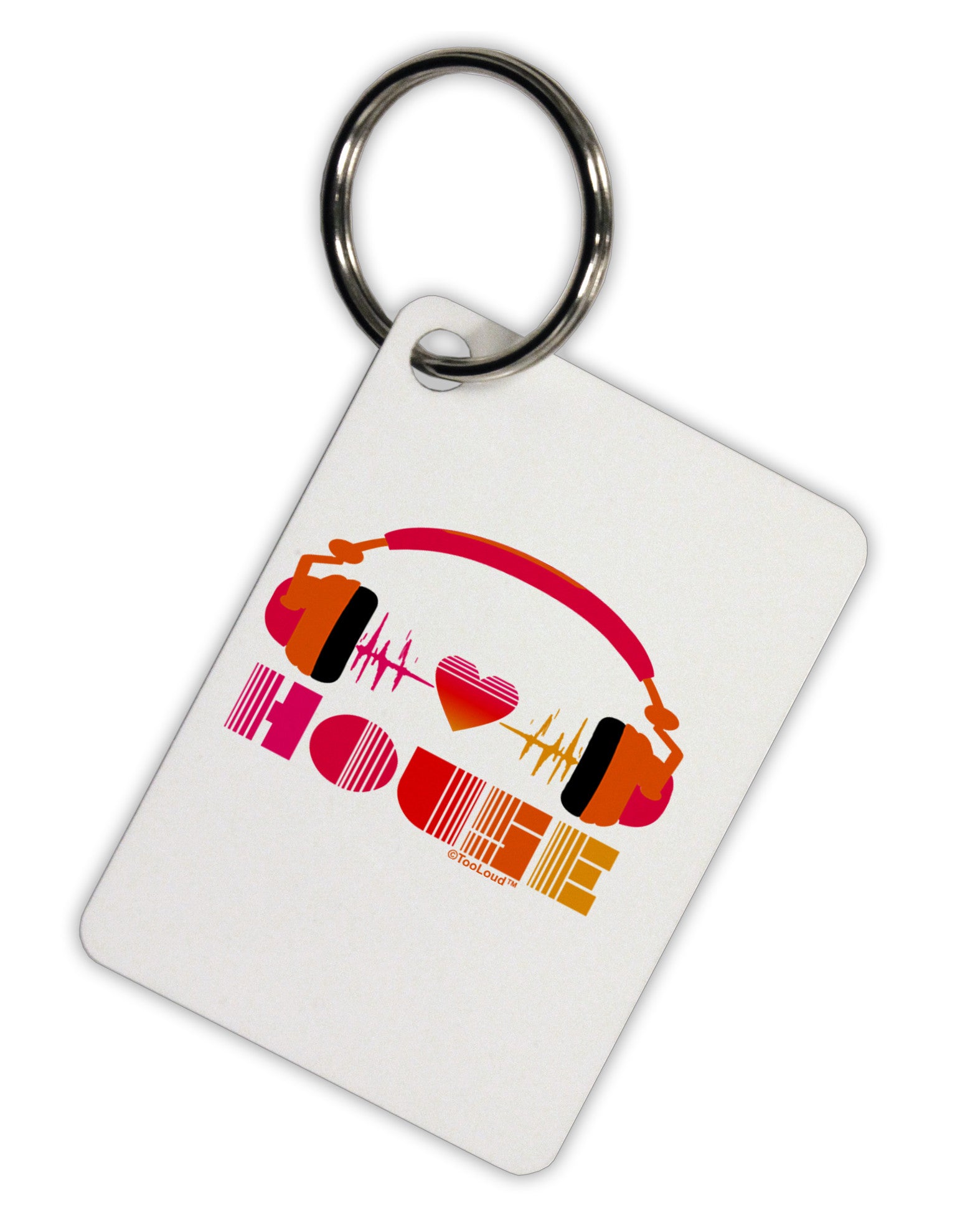Heart House Aluminum Keyring Tag-Keyring-TooLoud-White-Davson Sales