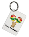 Cute Maracas Design - Cinco de Mayo Aluminum Keyring Tag by TooLoud-Keyring-TooLoud-White-Davson Sales