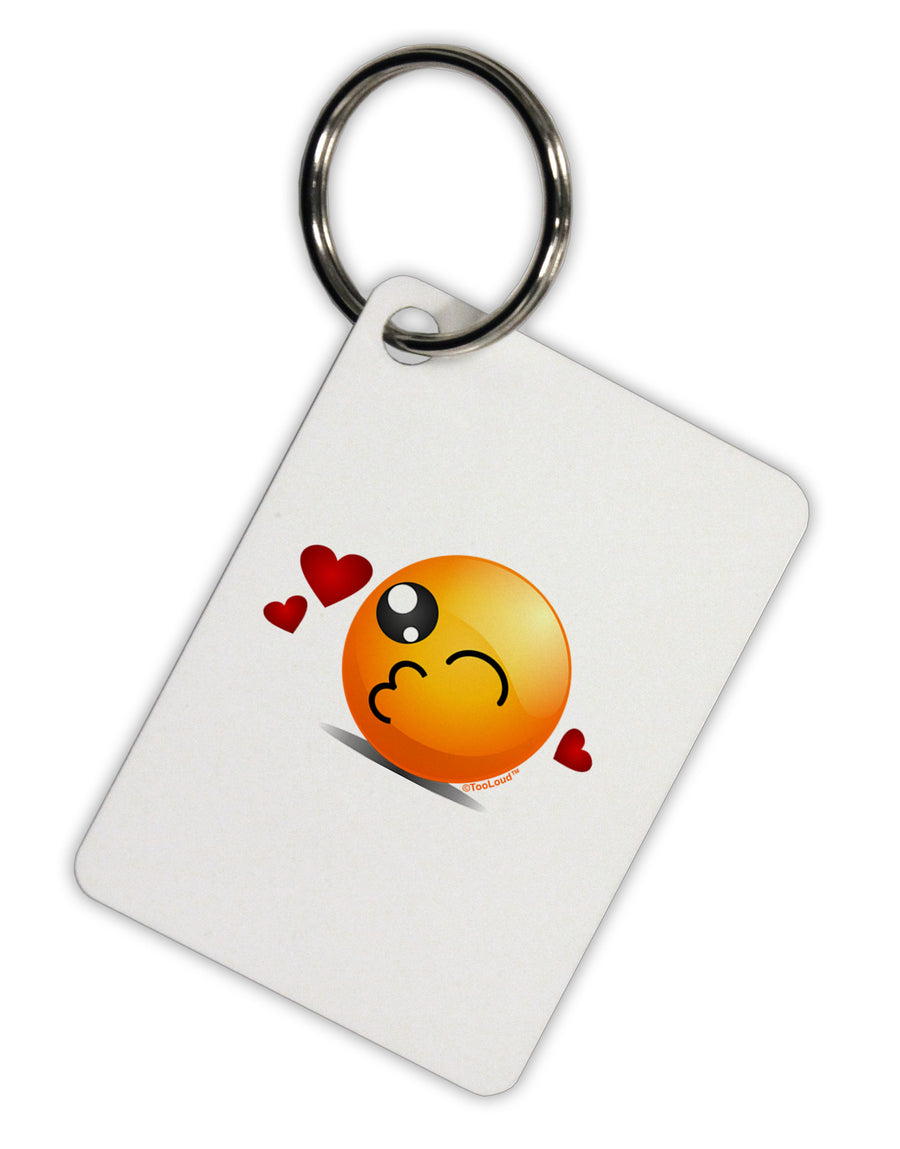 Kissy Face Emoji Aluminum Keyring Tag-Keyring-TooLoud-White-Davson Sales