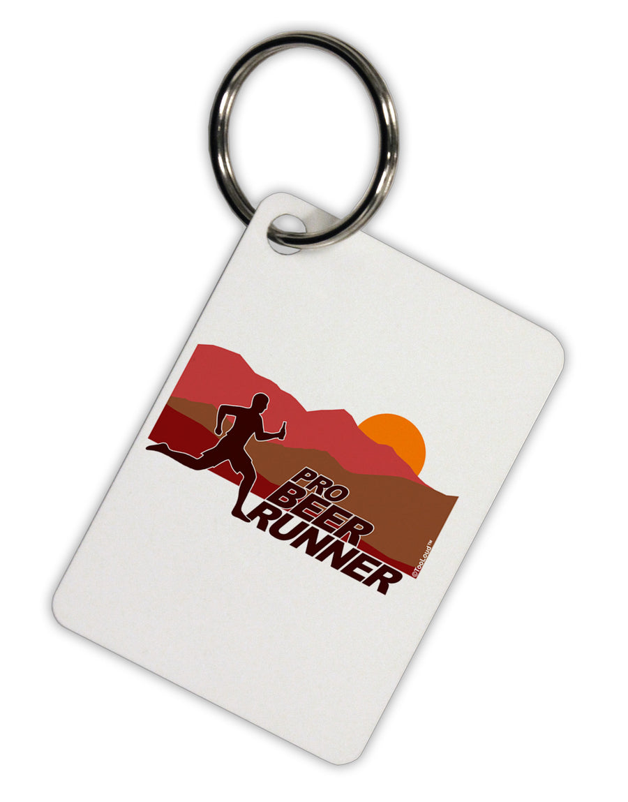 Pro Beer Runner Man Aluminum Keyring Tag-Keyring-TooLoud-White-Davson Sales