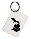 Michigan - United States Shape Aluminum Keyring Tag-Keyring-TooLoud-White-Davson Sales