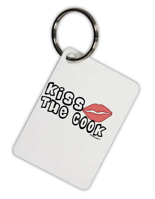 Kiss the Cook With Lips Aluminum Keyring Tag by TooLoud-Keyring-TooLoud-White-Davson Sales