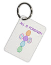 All is forgiven Cross Faux Applique Aluminum Keyring Tag-Keyring-TooLoud-White-Davson Sales