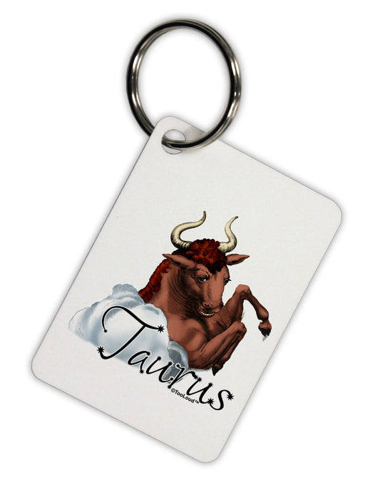 Taurus Color Illustration Aluminum Keyring Tag-Keyring-TooLoud-White-Davson Sales