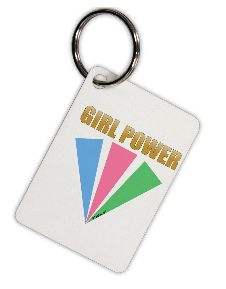Girl Power Stripes Aluminum Keyring Tag by TooLoud-Keyring-TooLoud-Davson Sales