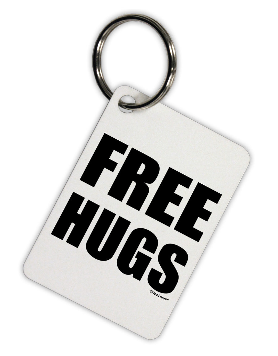 Free Hugs Aluminum Keyring Tag-Keyring-TooLoud-White-Davson Sales