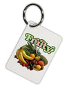 Fruity Fruit Basket Aluminum Keyring Tag-Keyring-TooLoud-White-Davson Sales