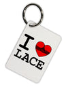 I Love Heart Lace Aluminum Keyring Tag-Keyring-TooLoud-White-Davson Sales