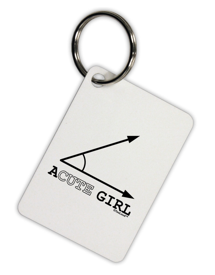 Acute Girl Aluminum Keyring Tag-Keyring-TooLoud-White-Davson Sales