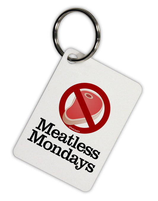 Meatless Mondays Aluminum Keyring Tag by TooLoud-Keyring-TooLoud-White-Davson Sales