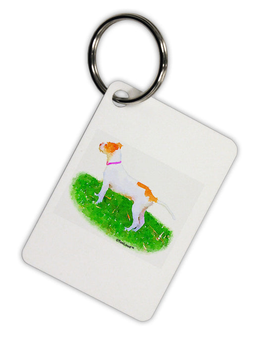 Vigilant Dog Watercolor Aluminum Keyring Tag-Keyring-TooLoud-White-Davson Sales
