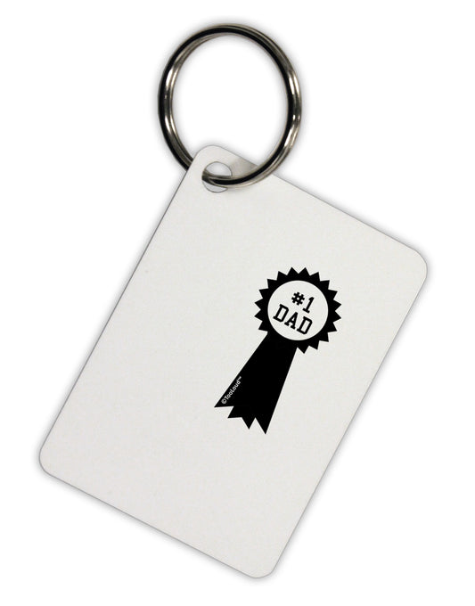 Number One Dad Award Ribbon Aluminum Keyring Tag-Keyring-TooLoud-White-Davson Sales
