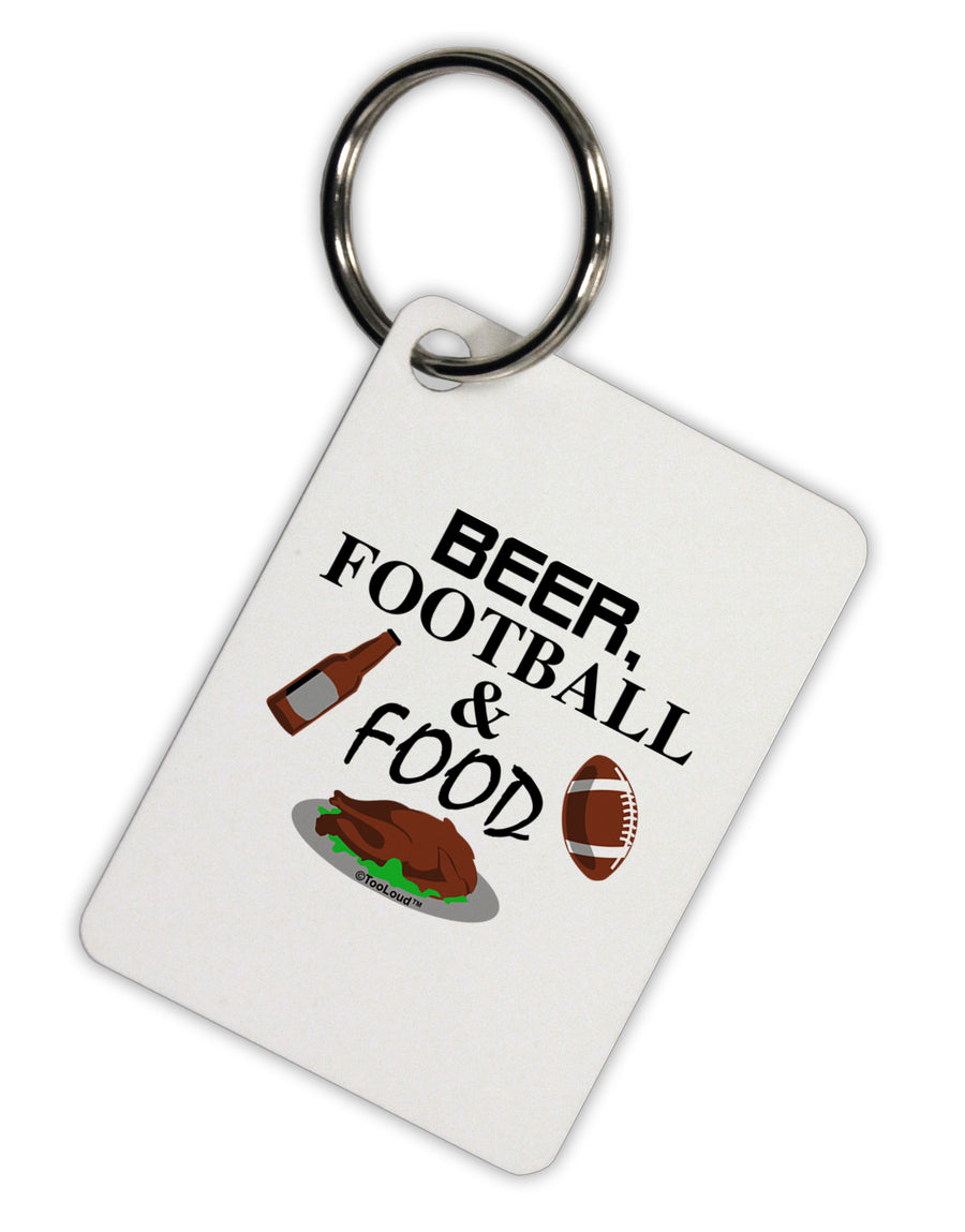 Beer Football Food Aluminum Keyring Tag-Keyring-TooLoud-White-Davson Sales