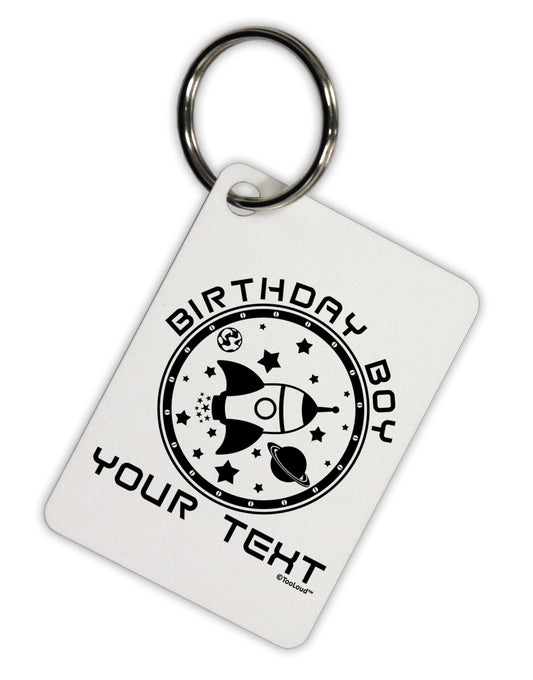 Personalized Birthday Boy Space with Customizable Name Aluminum Keyring Tag-Keyring-TooLoud-White-Davson Sales