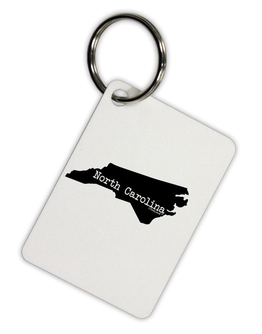 North Carolina - United States Shape Aluminum Keyring Tag by TooLoud-Keyring-TooLoud-White-Davson Sales