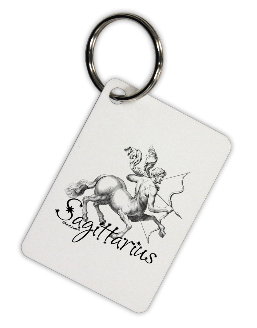 Sagittarius Illustration Aluminum Keyring Tag-Keyring-TooLoud-White-Davson Sales