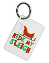 Ride My Sleigh Color Aluminum Keyring Tag-Keyring-TooLoud-White-Davson Sales