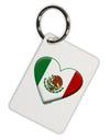 Mexican Flag Heart - Beveled Aluminum Keyring Tag by TooLoud-Keyring-TooLoud-White-Davson Sales