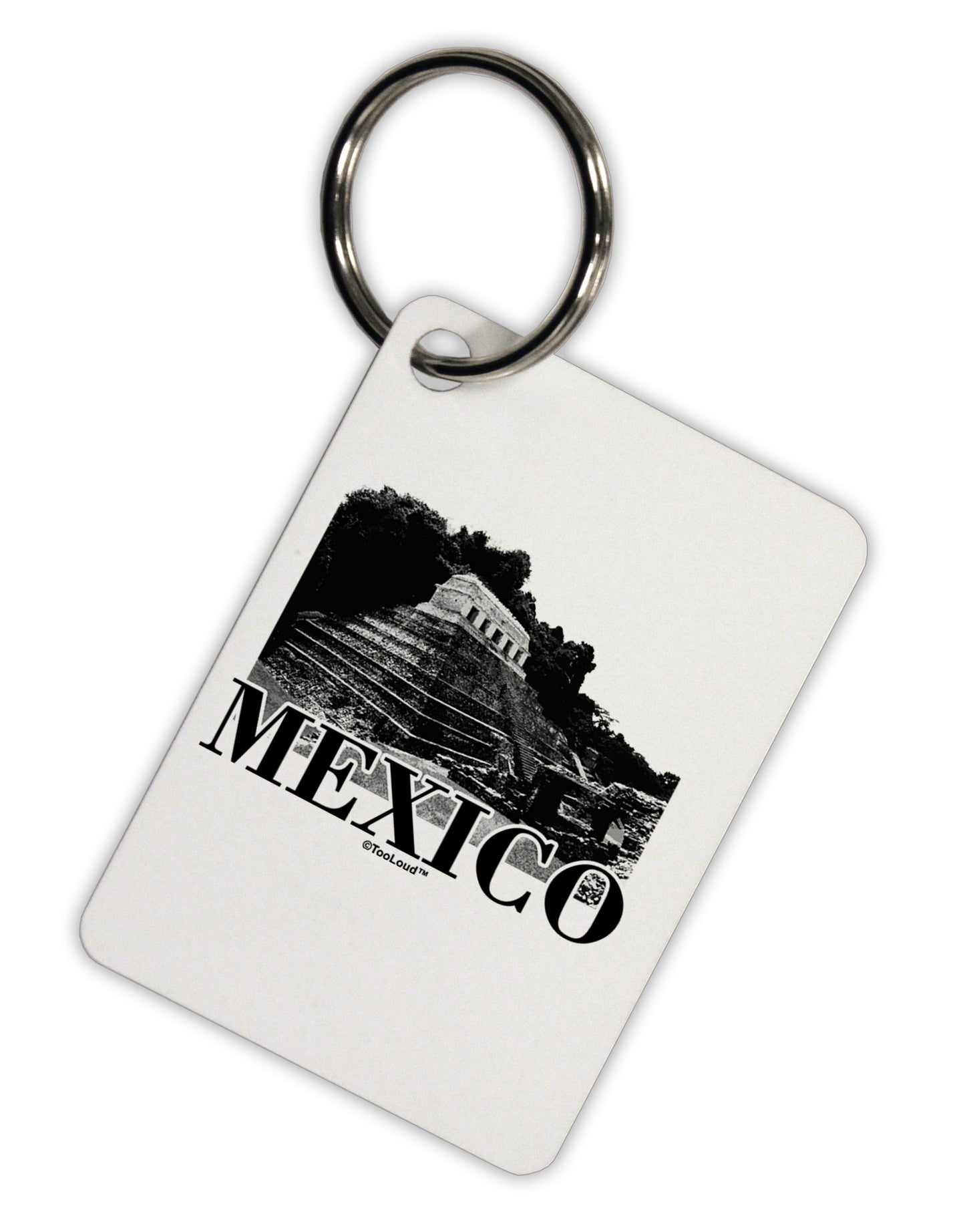 Mexico - Temple No 2 Aluminum Keyring Tag by TooLoud-Keyring-TooLoud-White-Davson Sales