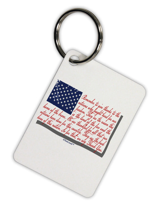 Veterans Scripted Flag Aluminum Keyring Tag-Keyring-TooLoud-White-Davson Sales