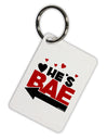 He's BAE - Left Arrow Aluminum Keyring Tag-Keyring-TooLoud-White-Davson Sales