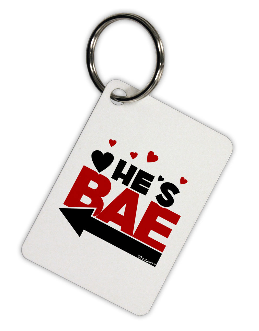 He's BAE - Left Arrow Aluminum Keyring Tag-Keyring-TooLoud-White-Davson Sales