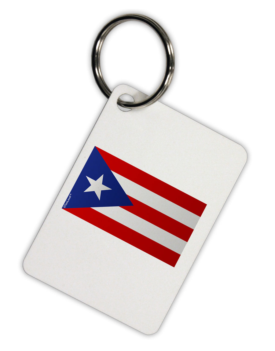 Puerto Rico Flag Aluminum Keyring Tag-Keyring-TooLoud-White-Davson Sales