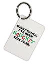 I've Been Naughty This Year Aluminum Keyring Tag-Keyring-TooLoud-White-Davson Sales