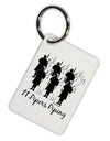 Eleven Pipers Piping Text Aluminum Keyring Tag-Keyring-TooLoud-White-Davson Sales