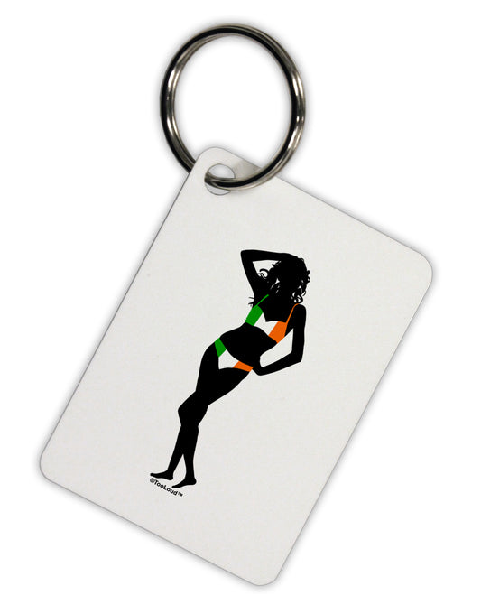 Irish Flag Bikini Shadow Aluminum Keyring Tag by TooLoud-Keyring-TooLoud-White-Davson Sales