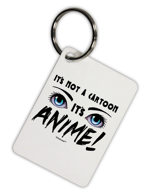 Not A Cartoon Eyes Blue Aluminum Keyring Tag by TooLoud-Keyring-TooLoud-White-Davson Sales