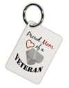 Mom of Veteran Aluminum Keyring Tag-Keyring-TooLoud-White-Davson Sales