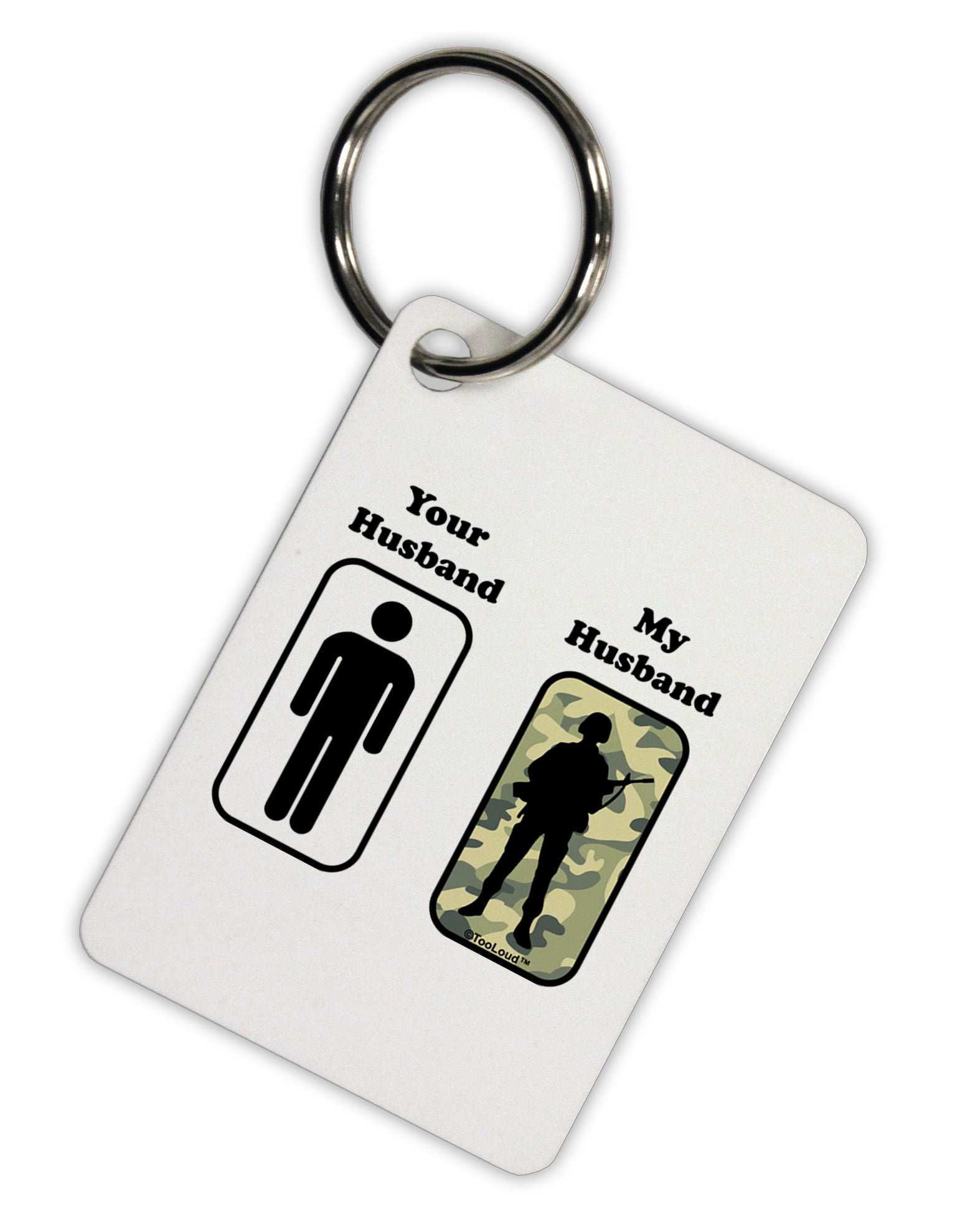 Your Husband My Husband Aluminum Keyring Tag by TooLoud-Keyring-TooLoud-White-Davson Sales