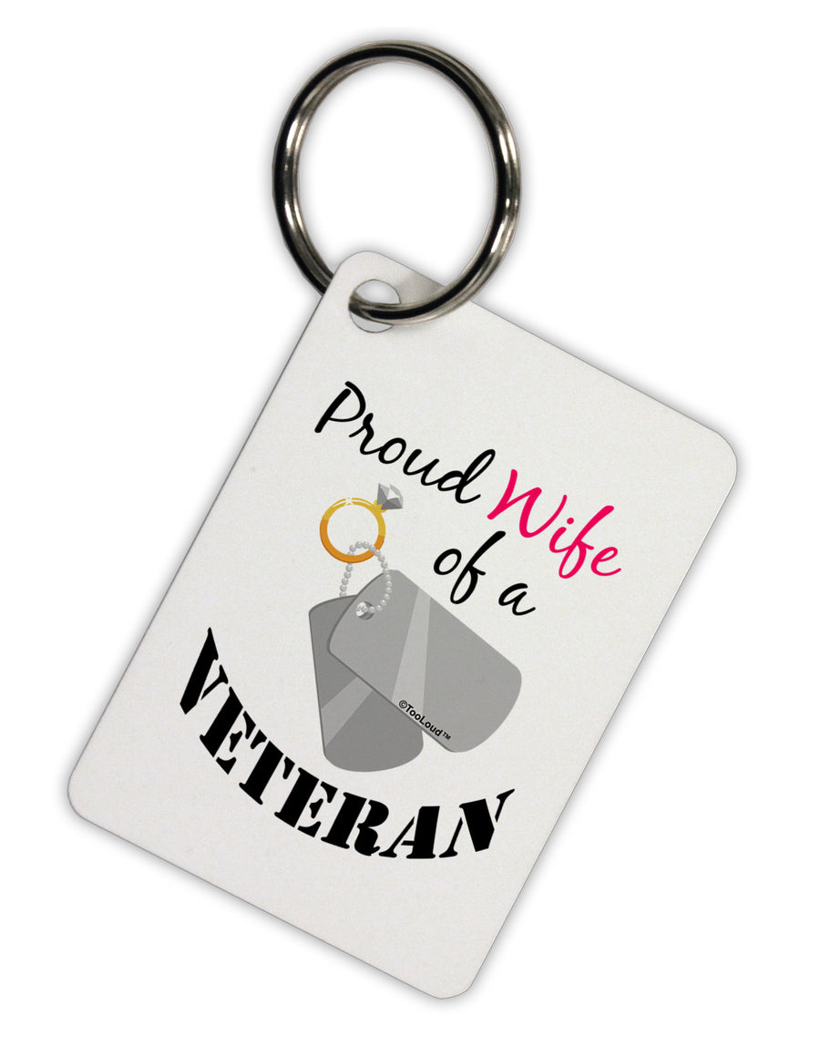 Wife of Veteran Aluminum Keyring Tag-Keyring-TooLoud-White-Davson Sales