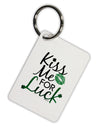 Kiss Me For Luck Aluminum Keyring Tag-Keyring-TooLoud-White-Davson Sales