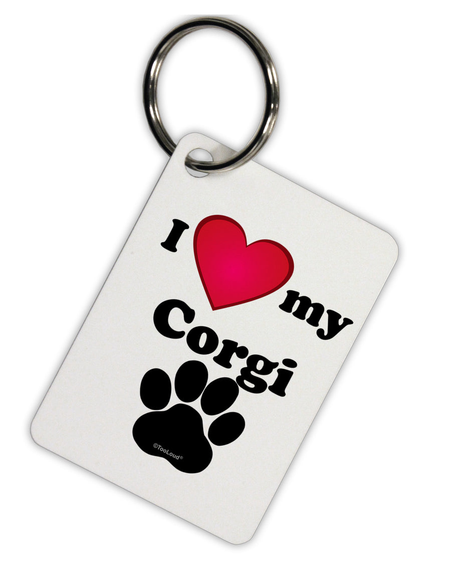 I Heart My Corgi Aluminum Keyring Tag by TooLoud-TooLoud-Davson Sales