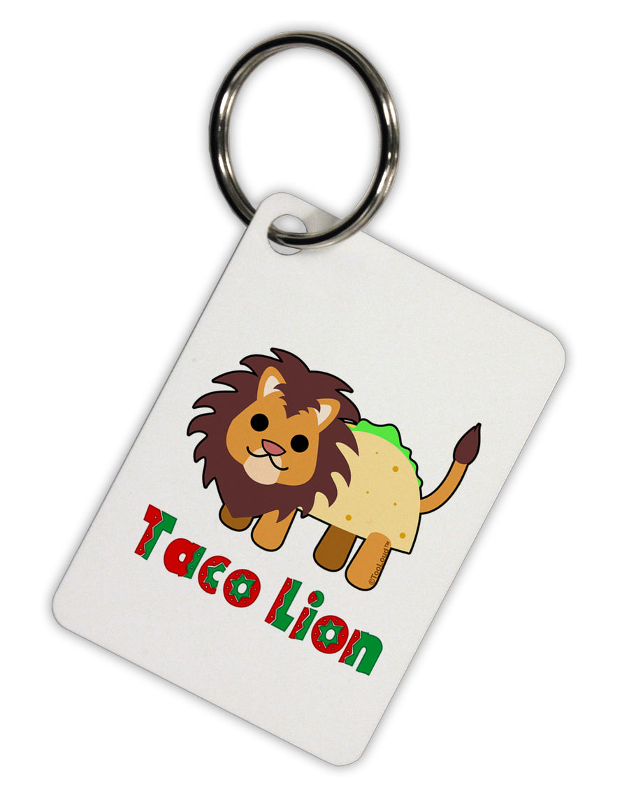 Cute Taco Lion Text Aluminum Keyring Tag-Keyring-TooLoud-White-Davson Sales