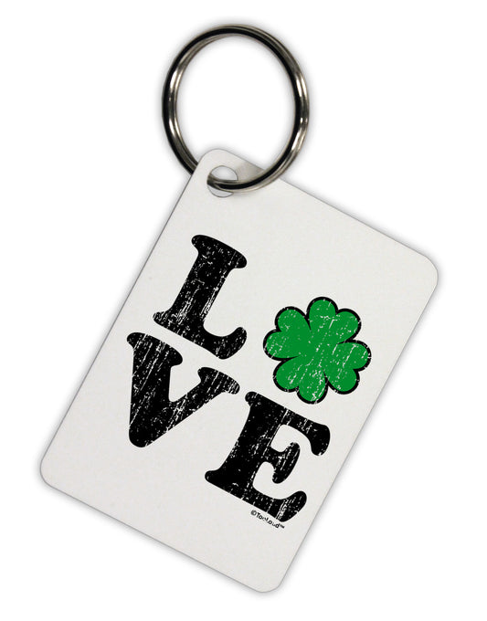 Irish Love - Distressed Aluminum Keyring Tag by TooLoud-Keyring-TooLoud-White-Davson Sales