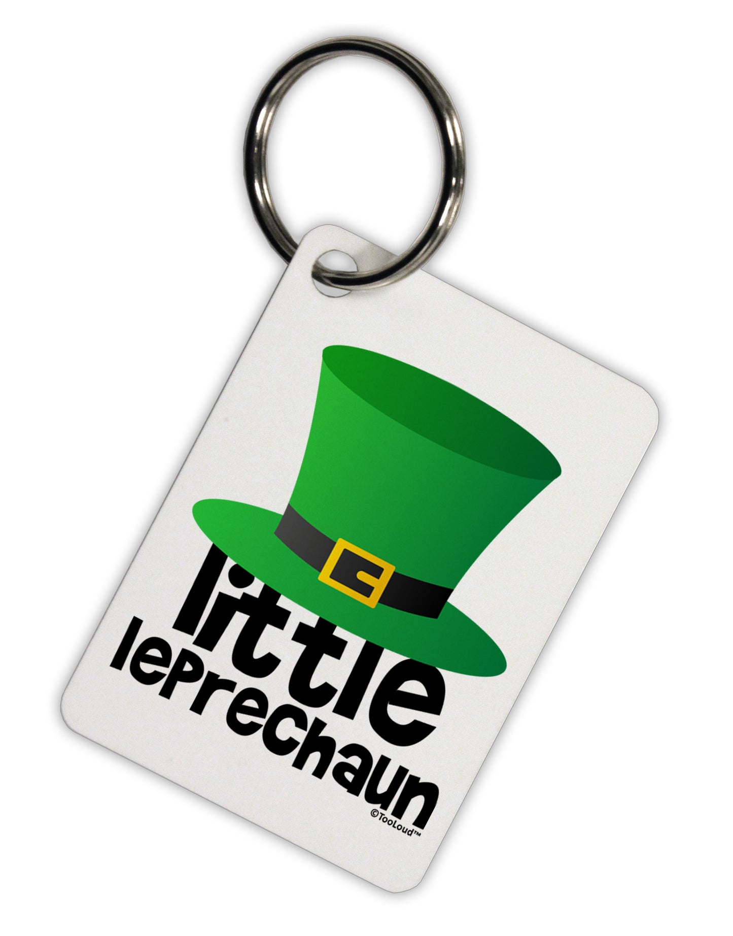 Little Leprechaun - St. Patrick's Day Aluminum Keyring Tag by TooLoud-Keyring-TooLoud-White-Davson Sales