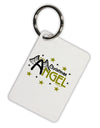 Christmas Angel Text Aluminum Keyring Tag-Keyring-TooLoud-White-Davson Sales