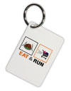 Eat & Run Black Friday Aluminum Keyring Tag-Keyring-TooLoud-White-Davson Sales