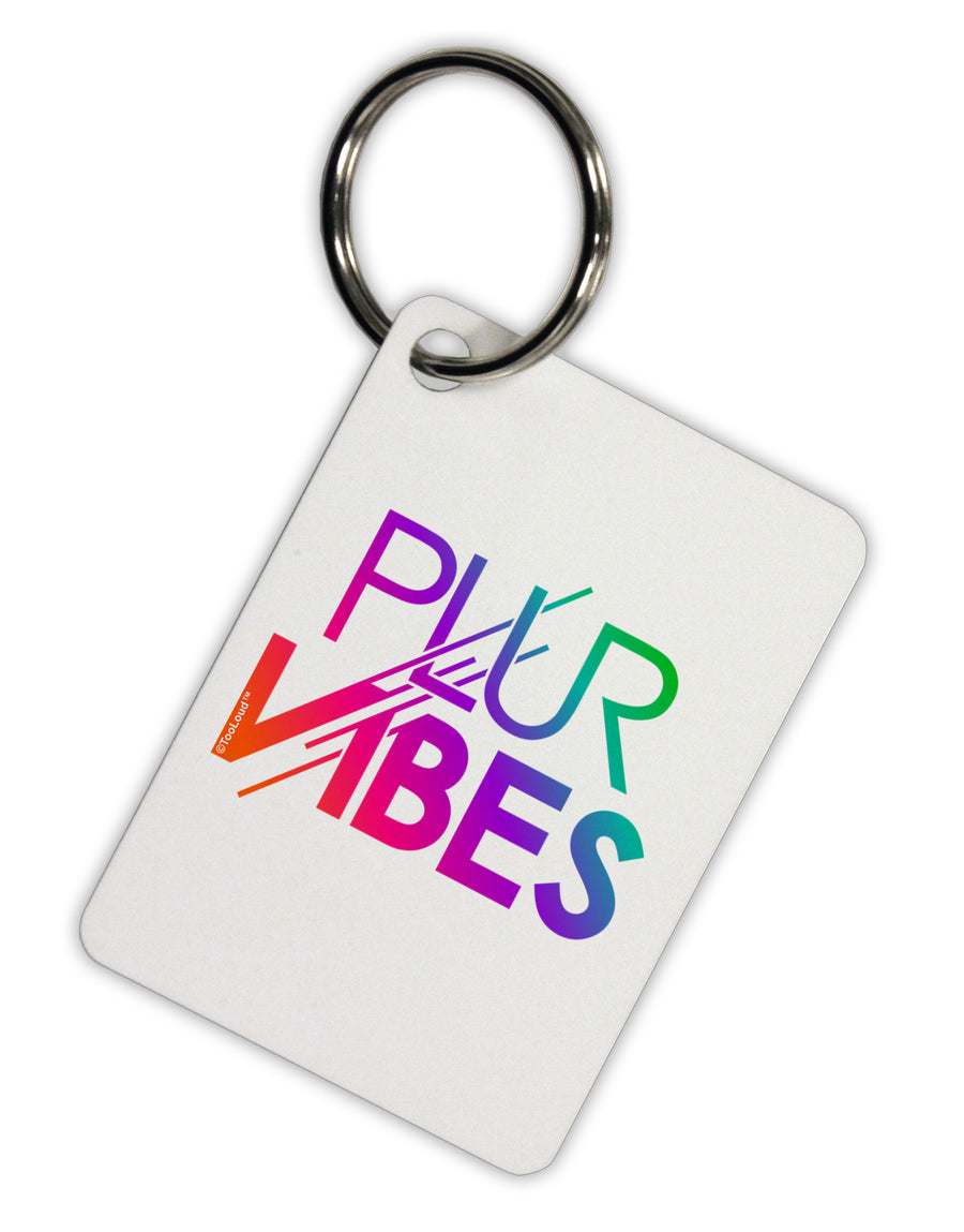 PLUR Vibes Aluminum Keyring Tag-Keyring-TooLoud-White-Davson Sales