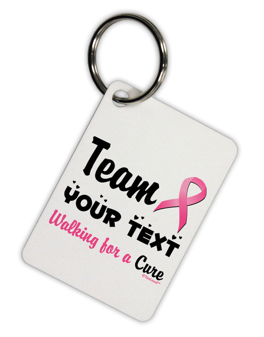 Personalized Team -Name- Breast Cancer Walk - Walking for a Cure Aluminum Keyring Tag-Keyring-TooLoud-White-Davson Sales