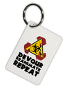 Devour Reanimate Repeat Aluminum Keyring Tag by TooLoud-Keyring-TooLoud-White-Davson Sales