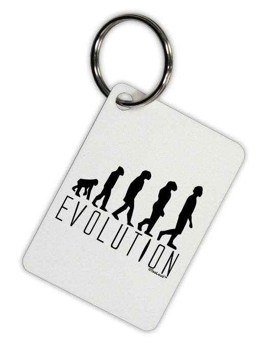Evolution of Man Aluminum Keyring Tag by TooLoud-Keyring-TooLoud-White-Davson Sales