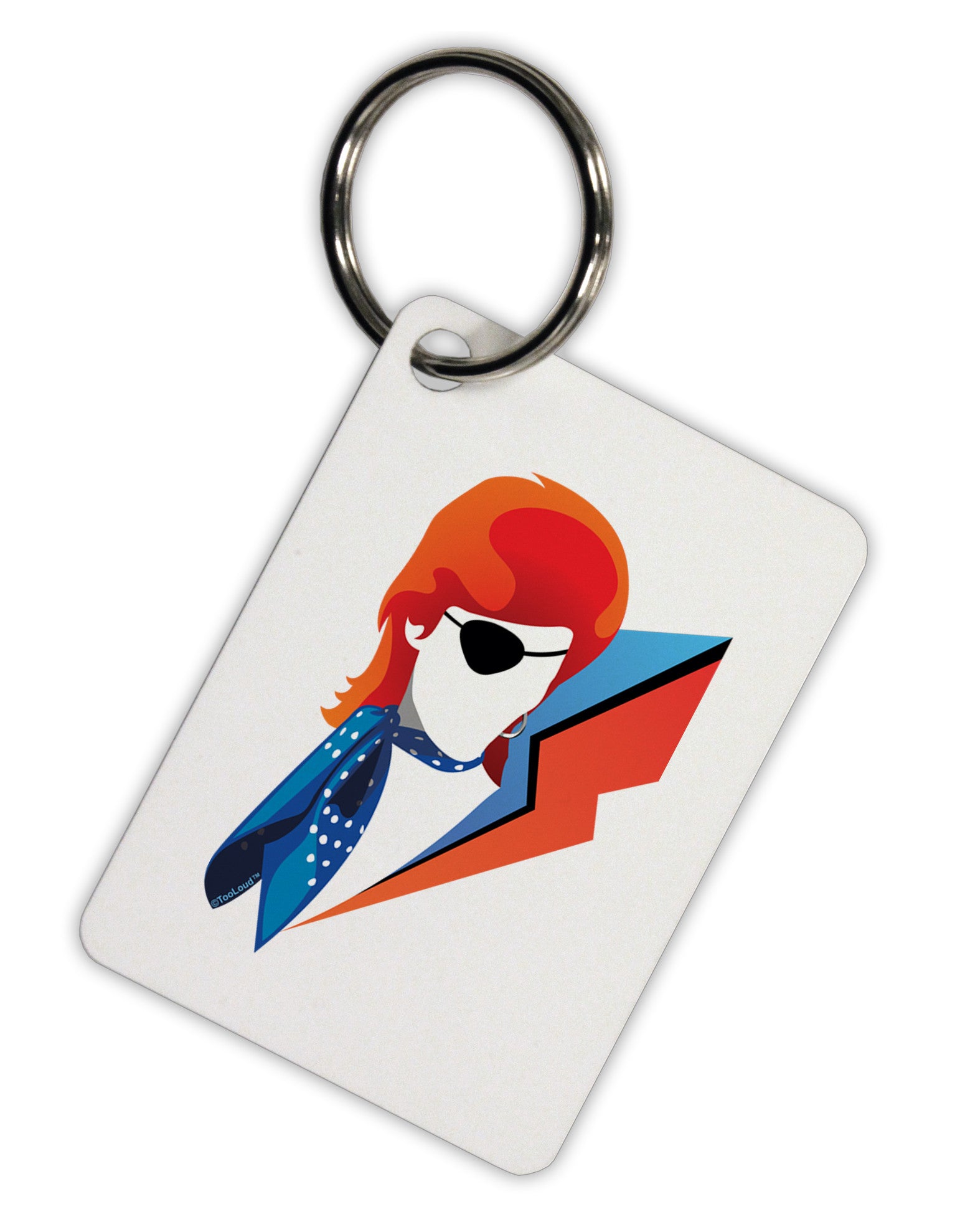 The Glam Rebel Aluminum Keyring Tag-Keyring-TooLoud-White-Davson Sales