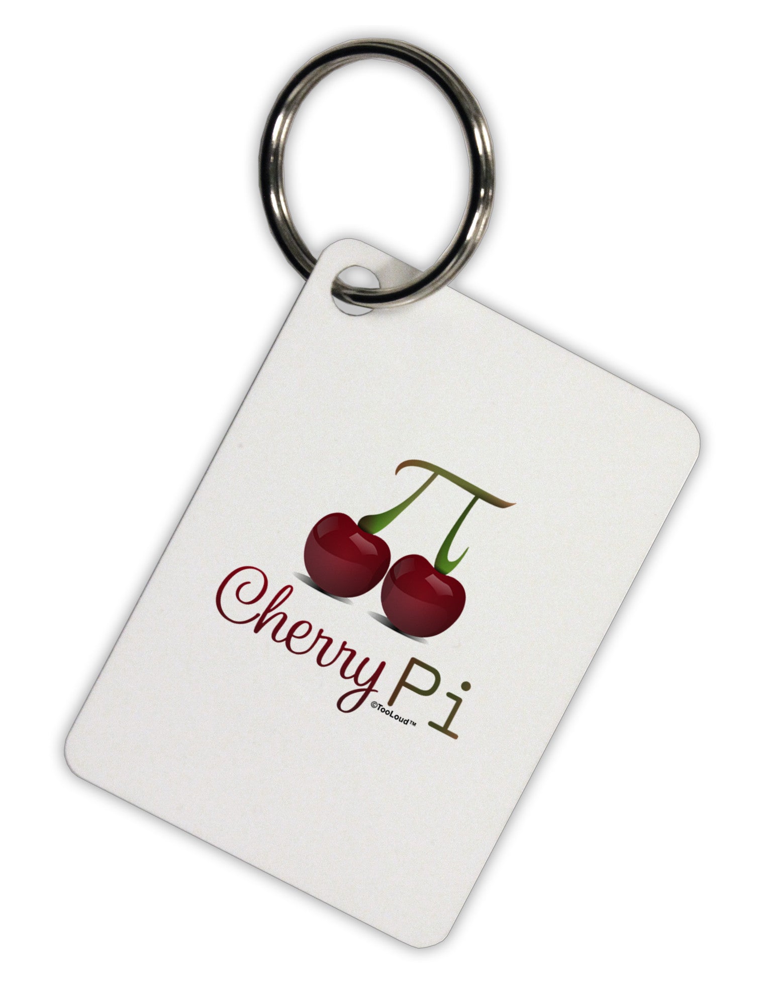 Cherry Pi Aluminum Keyring Tag-Keyring-TooLoud-White-Davson Sales